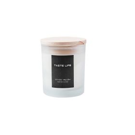 Smokeless Handmade Soy Wax Scented Candle With Clear Wooden Cover (style: Silver mountain spring)